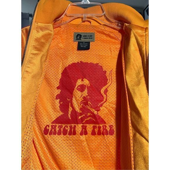 Vintage Y2K Cedella Marley Catch A Fire Bomber Jacket - Picture 5 of 8